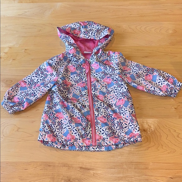 Peppa Pig Floral Hooded Kids Jacket in size 1.5 - 2 years - Picture 1 of 9